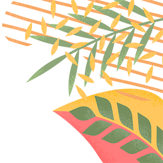 Another illustration of plants and leaves