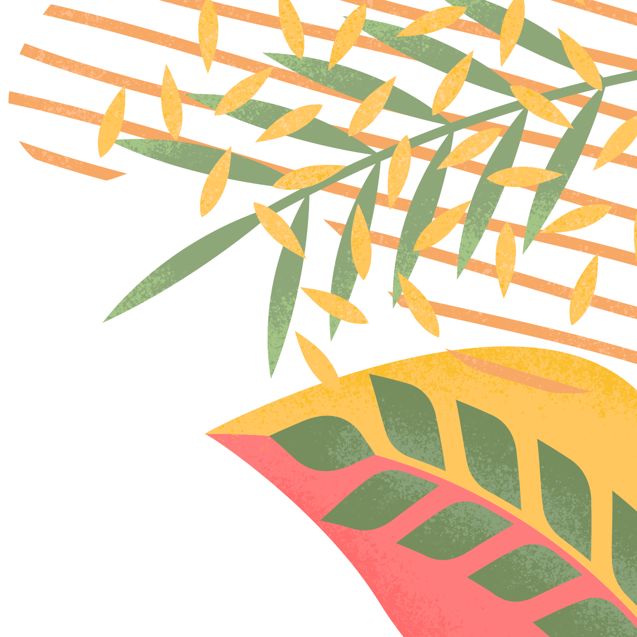 Another illustration of plants and leaves
